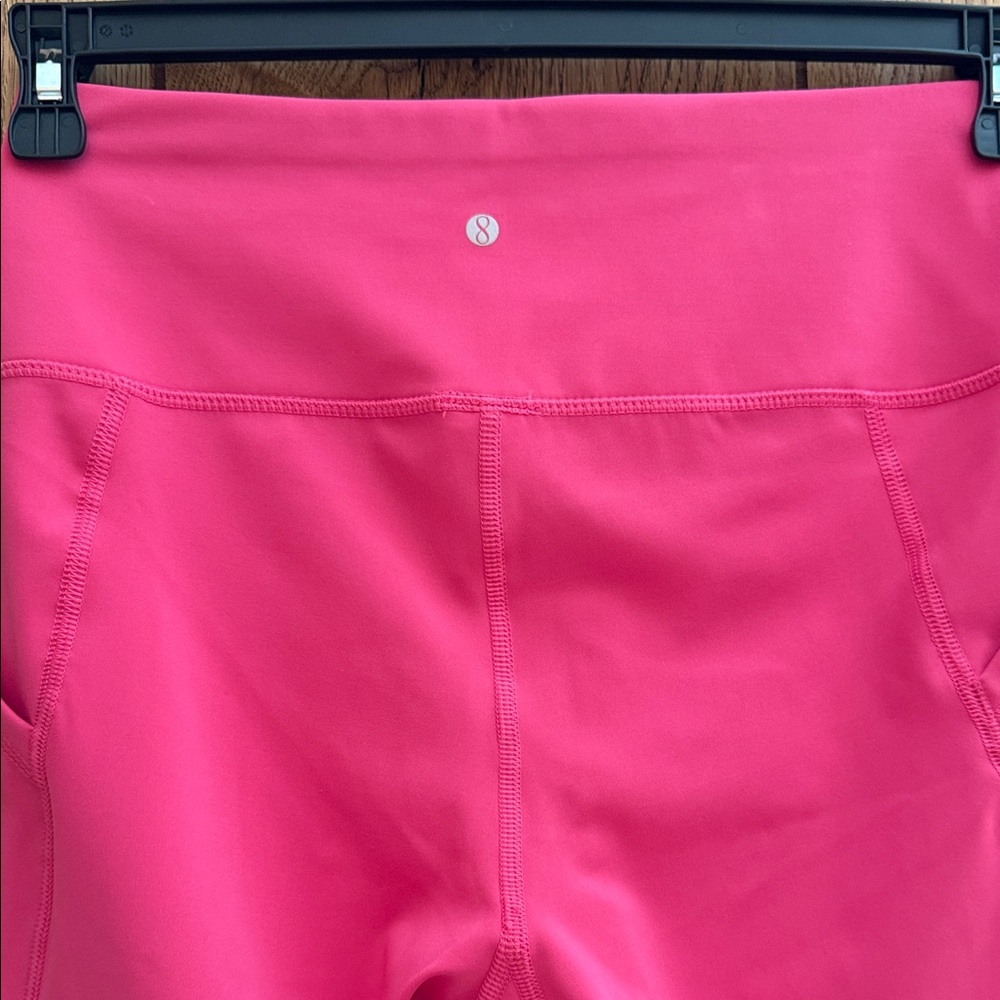 Layer 8 High-Rise Hot Pink Capri Leggings - Picture 3 of 5